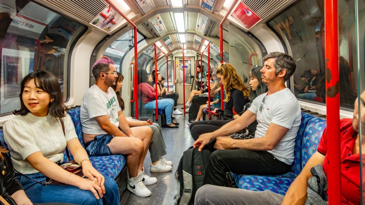 People riding on public transit