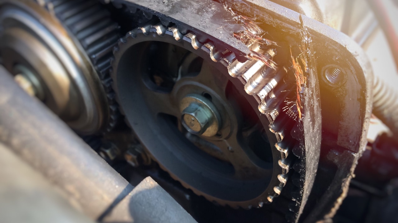 timing belt on car, vehicle