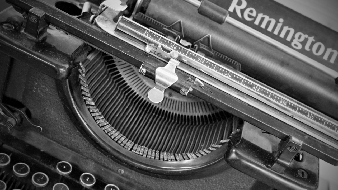 Remington typewriter.