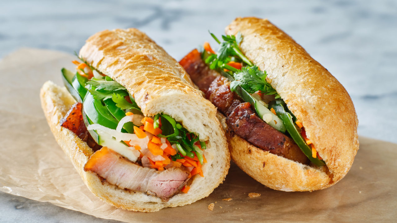 Bahn mi Vietnamese sandwich.