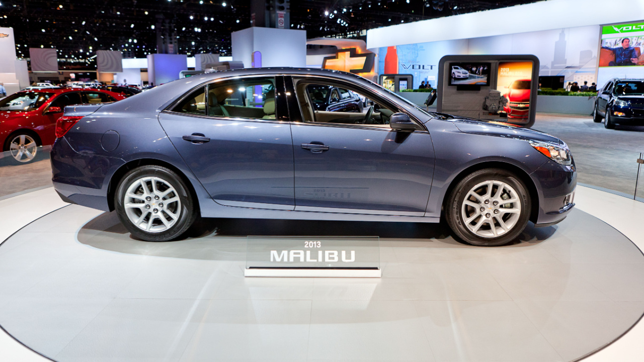 2013 Chevrolet Malibu on display at the 2012 Chicago Auto Show 